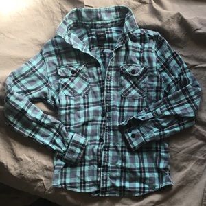 RVCA flannel button down Long sleeve